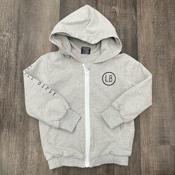 Little Bipsy gray zip up sweater - Picture 1 of 5